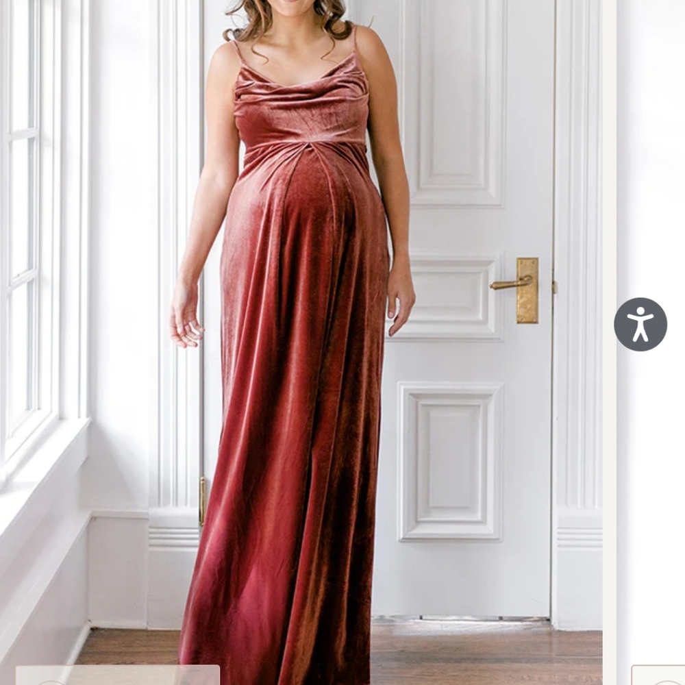 Revelry Maternity Skye Velvet Dress